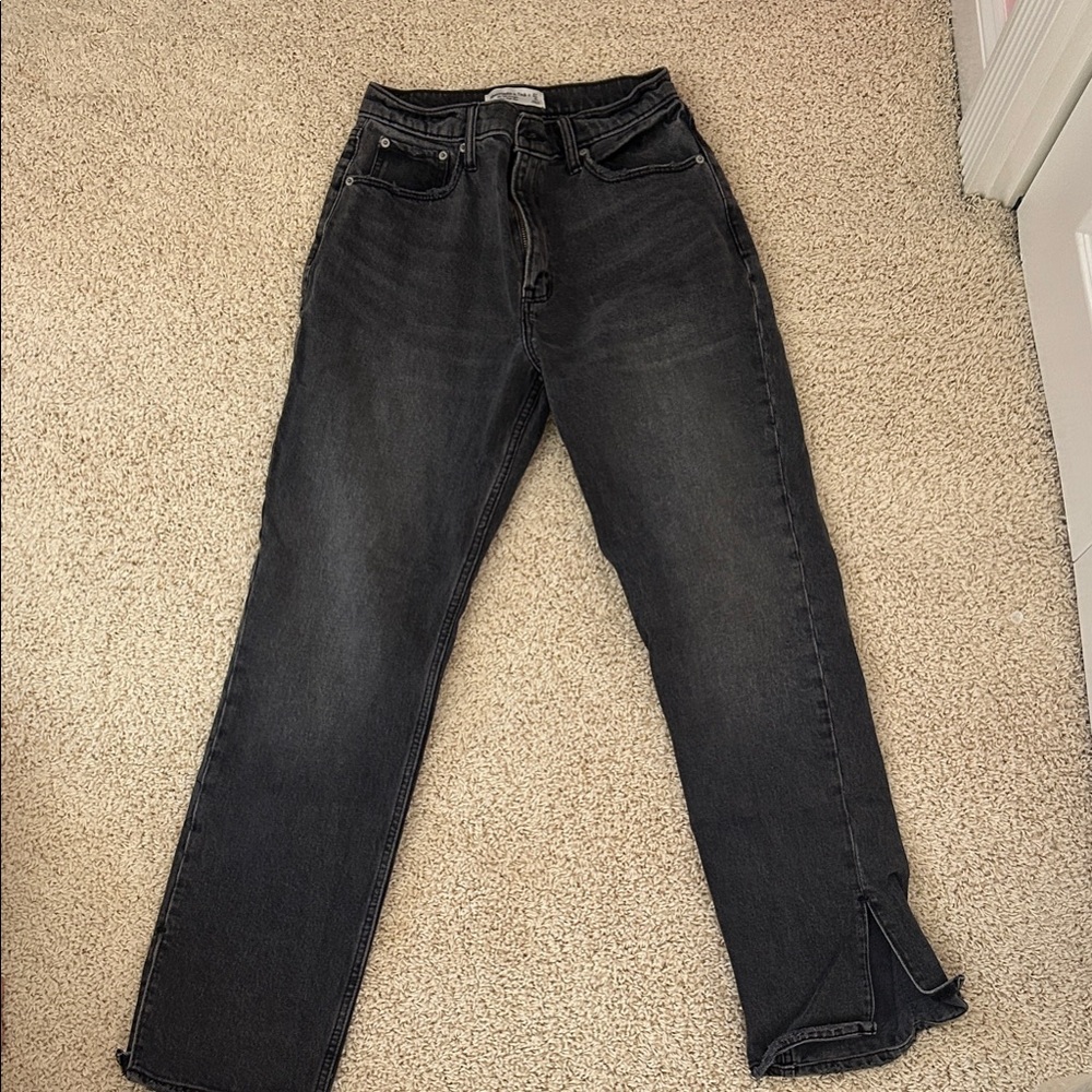 Abercrombie Black Straight Leg Jeans